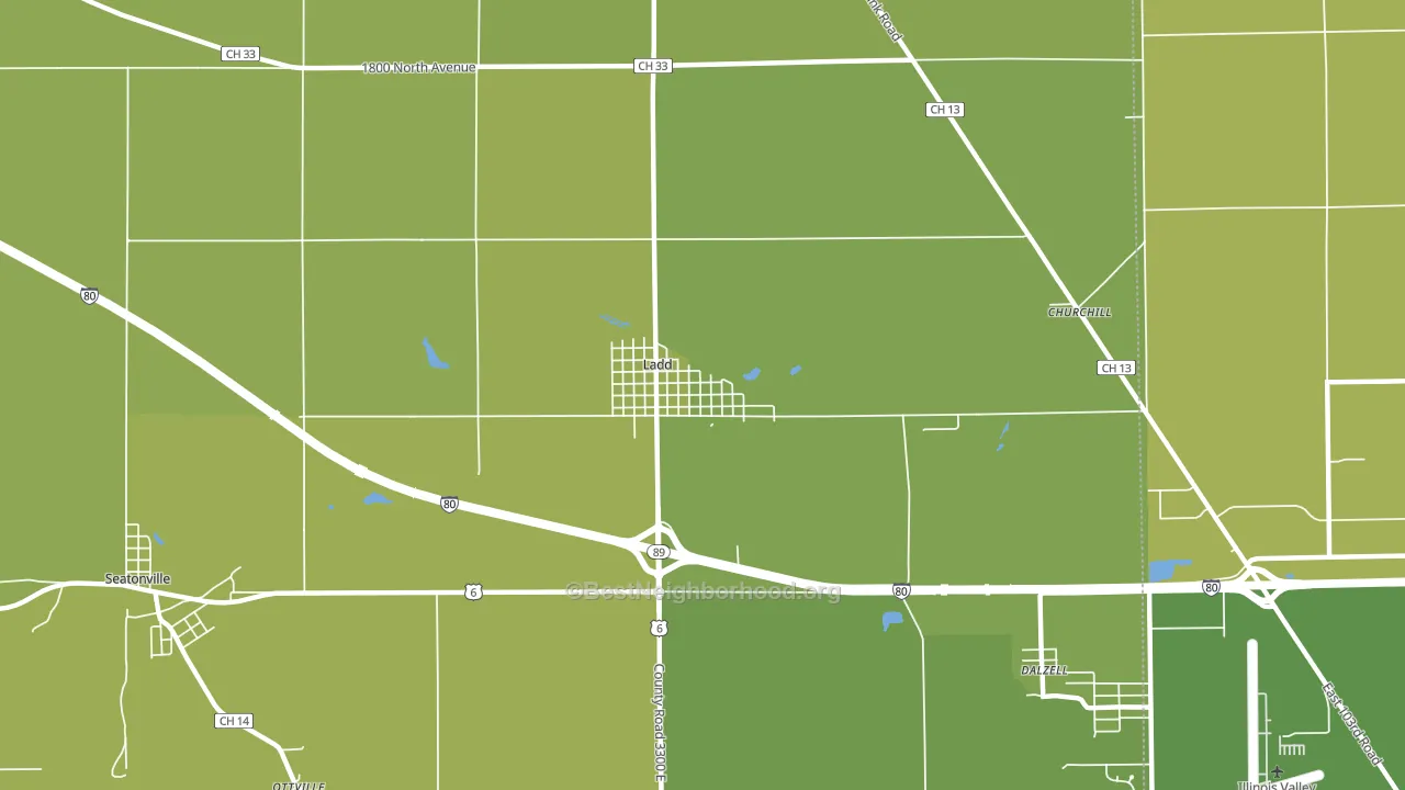 61329, IL block-group voter-turnout map