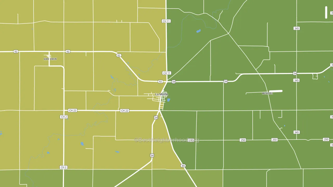 61330, IL block-group voter-turnout map