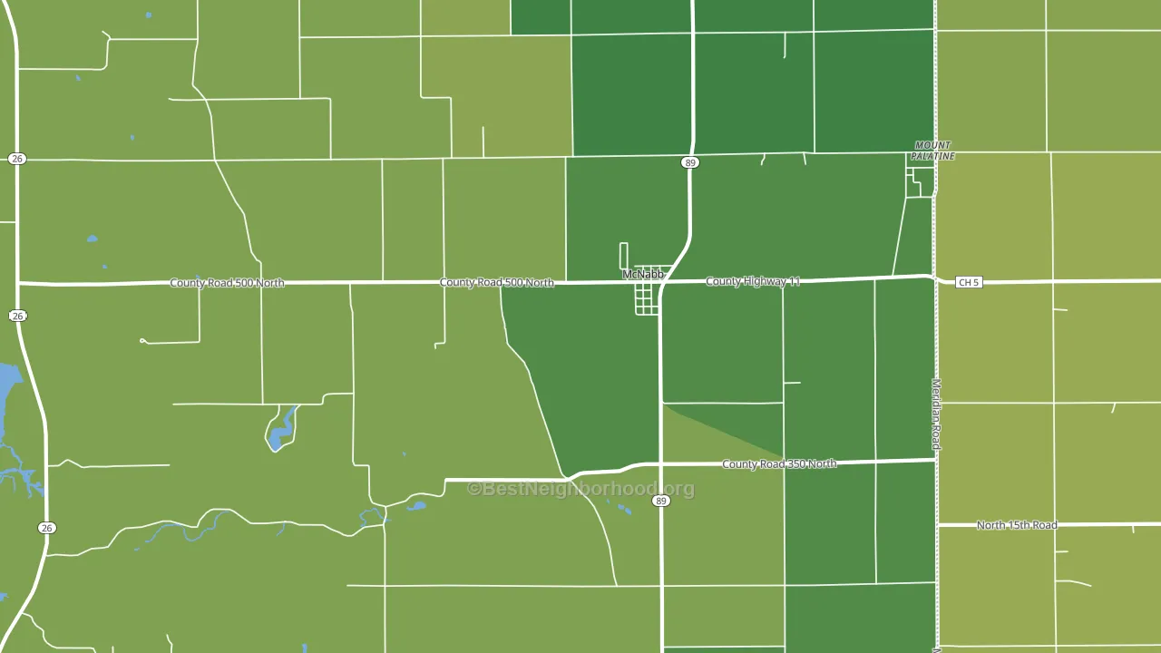 61335, IL block-group voter-turnout map