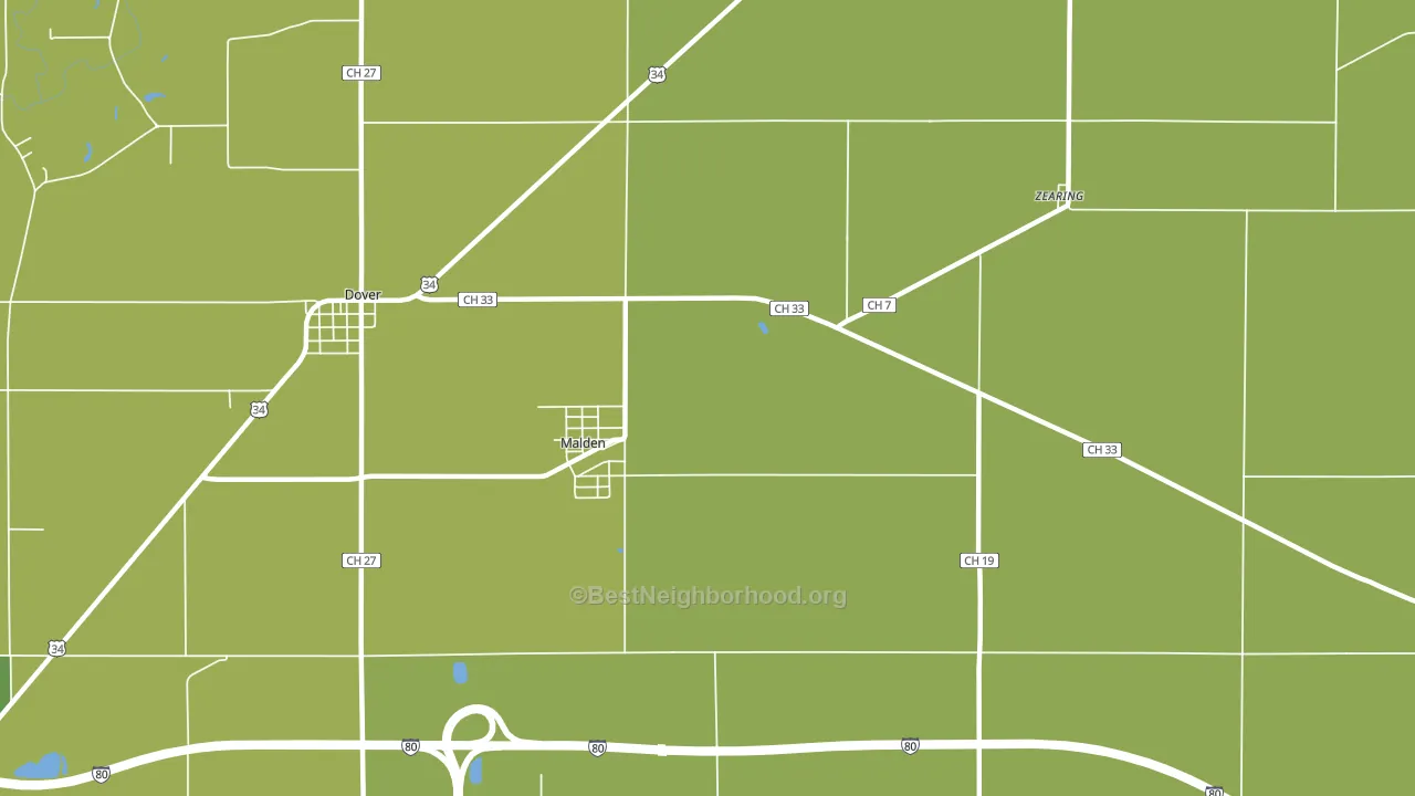 61337, IL block-group voter-turnout map