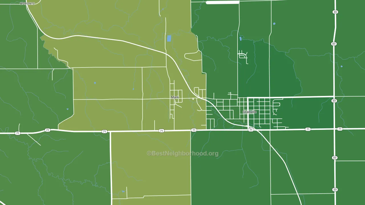 61340, IL block-group voter-turnout map