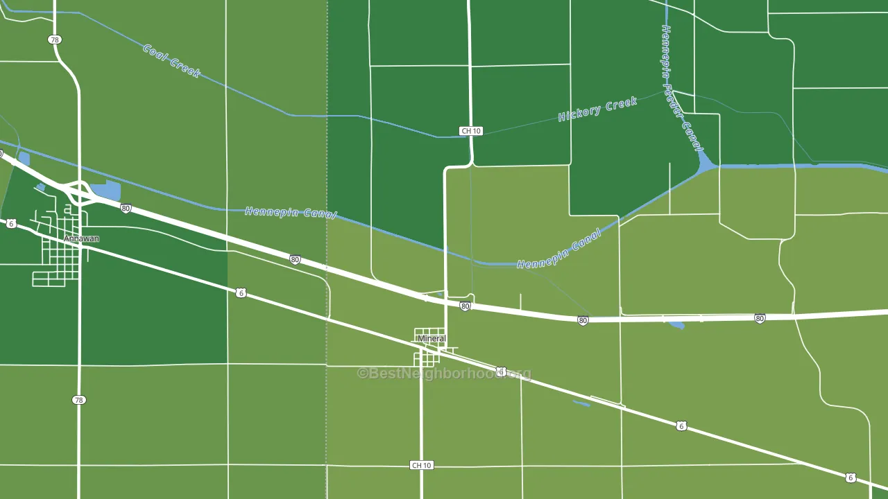 61344, IL block-group voter-turnout map
