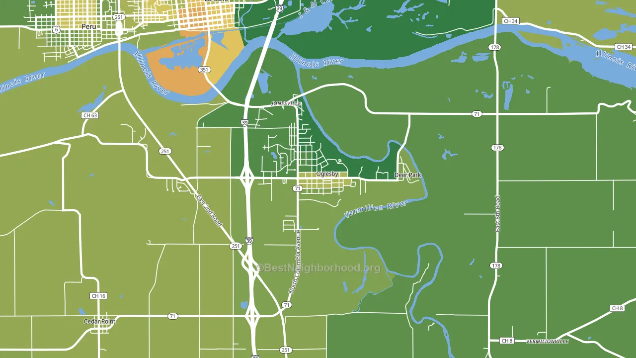 61348, IL block-group voter-turnout map