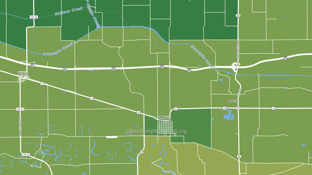 61361, IL block-group voter-turnout map