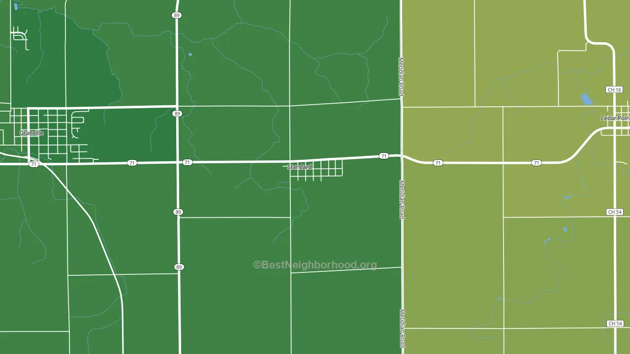 61363, IL block-group voter-turnout map