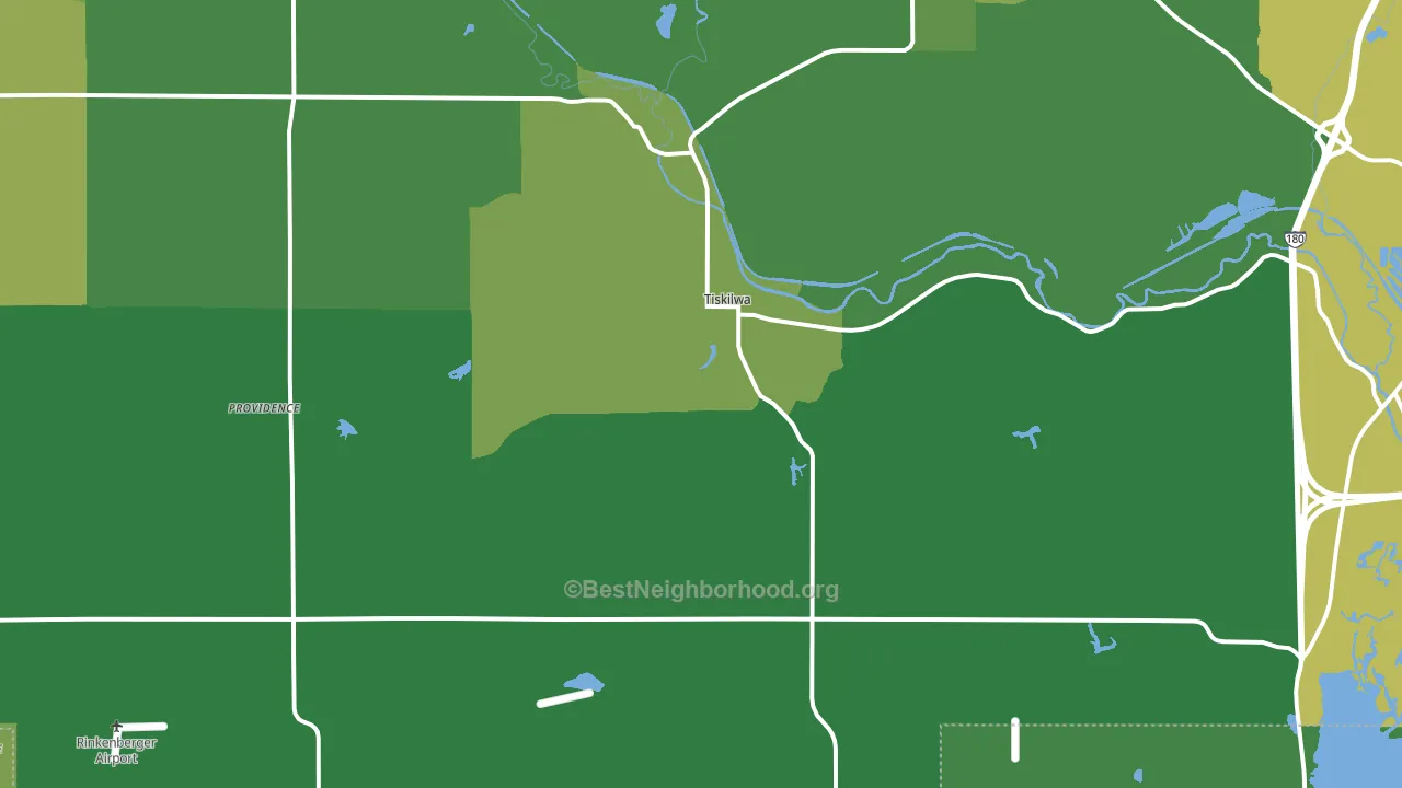61368, IL block-group voter-turnout map