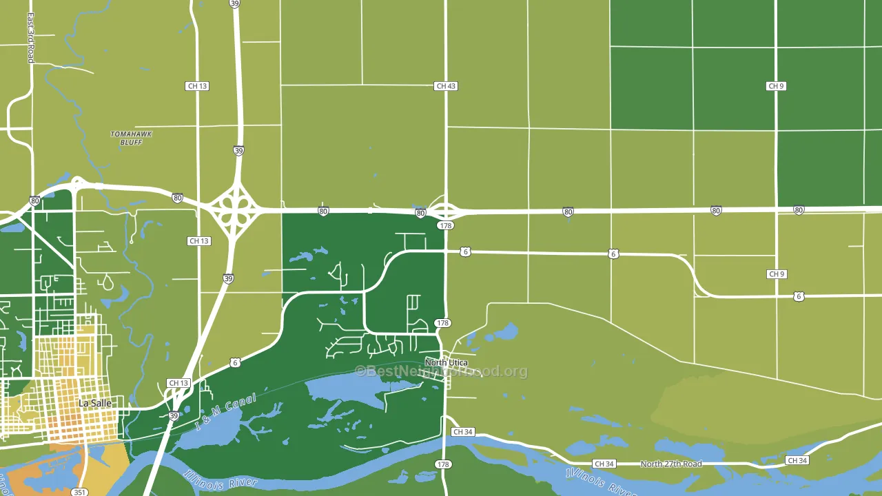 61373, IL block-group voter-turnout map