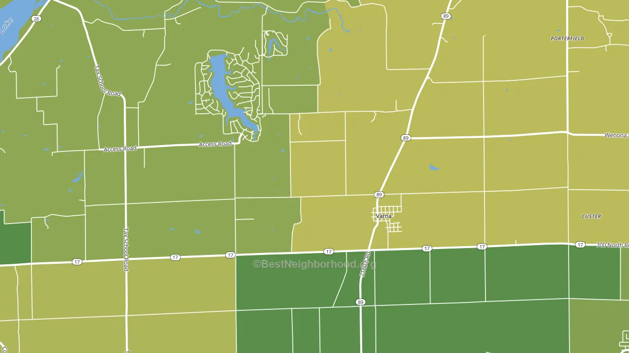 61375, IL block-group voter-turnout map