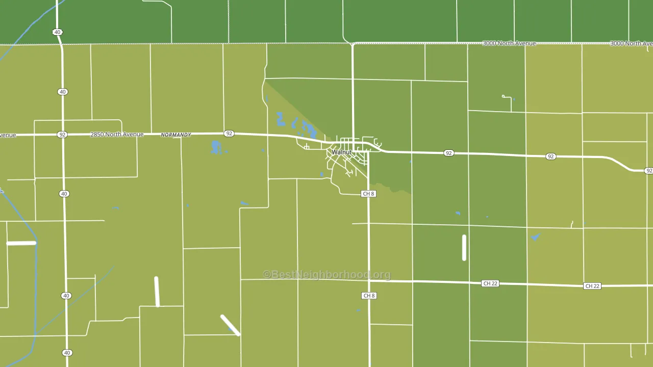 61376, IL block-group voter-turnout map