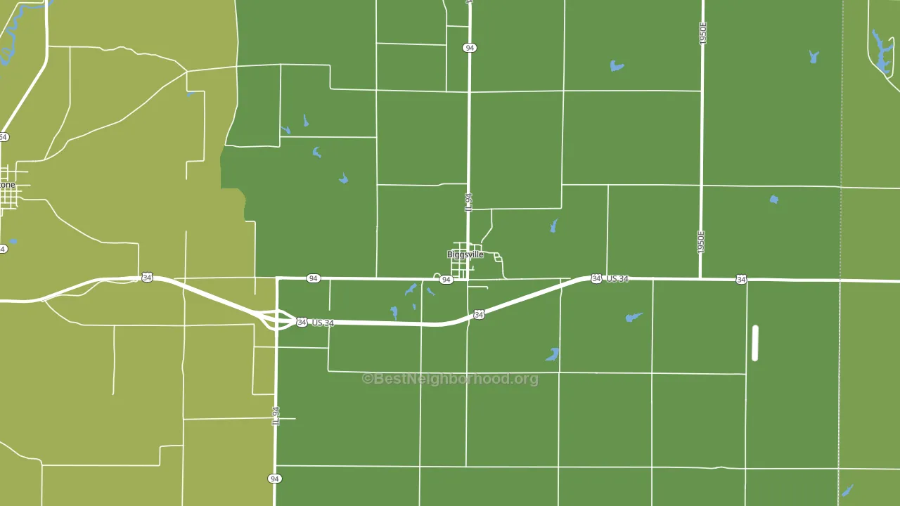 61418, IL block-group voter-turnout map