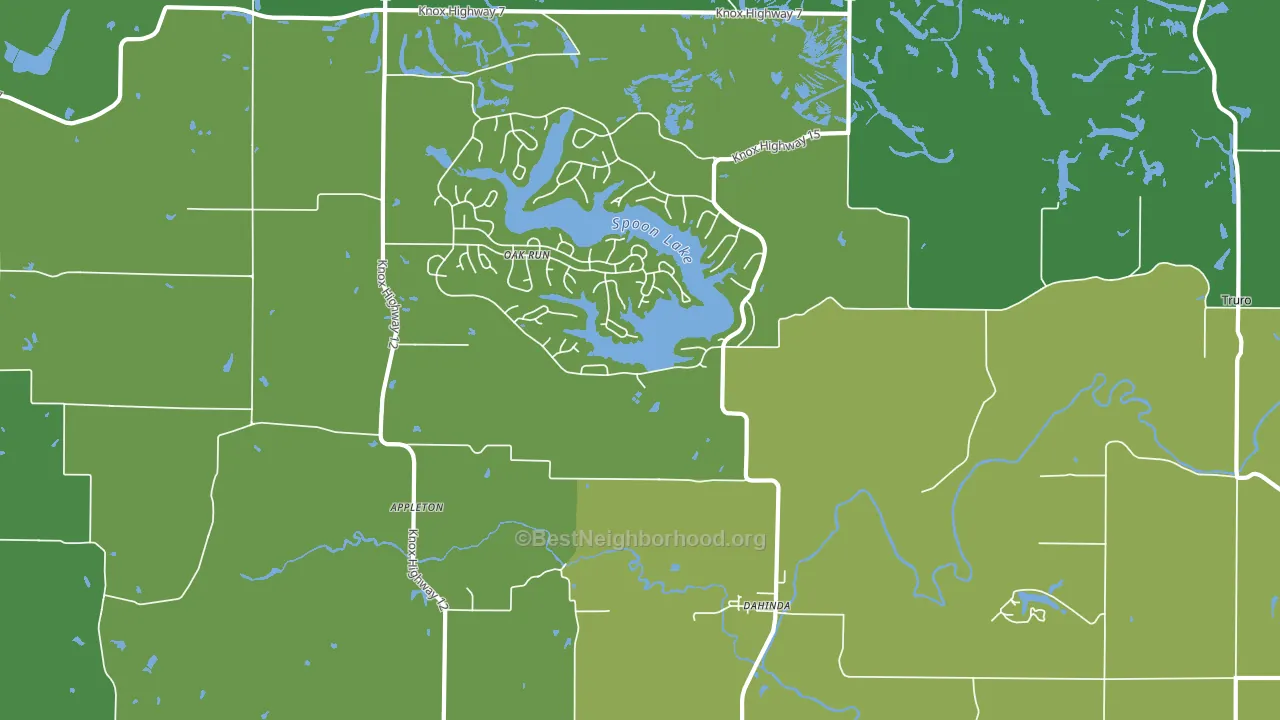 61428, IL block-group voter-turnout map