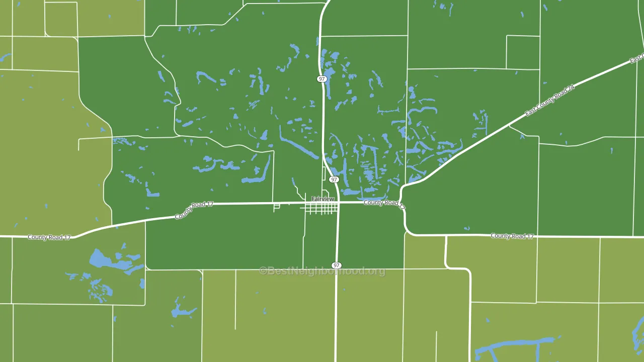61432, IL block-group voter-turnout map