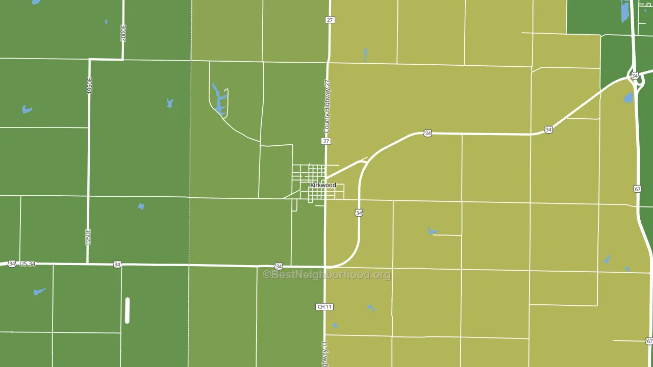 61447, IL block-group voter-turnout map