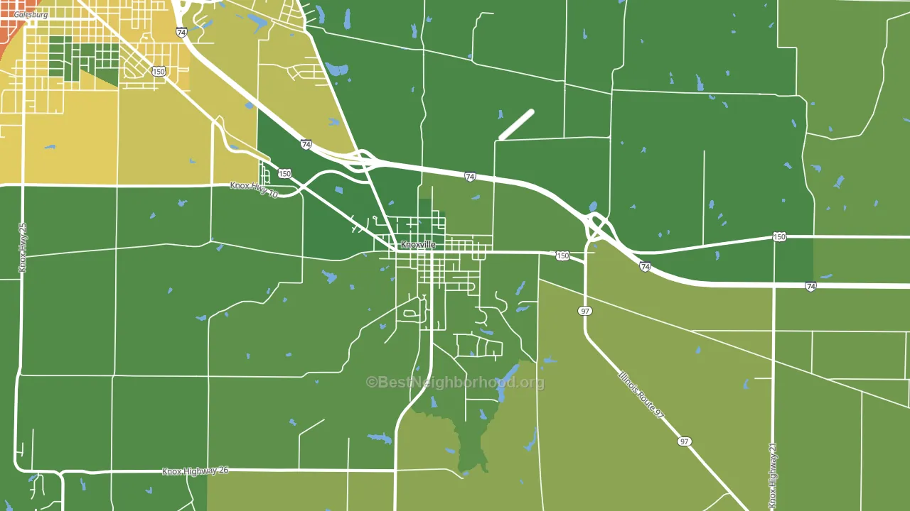 61448, IL block-group voter-turnout map