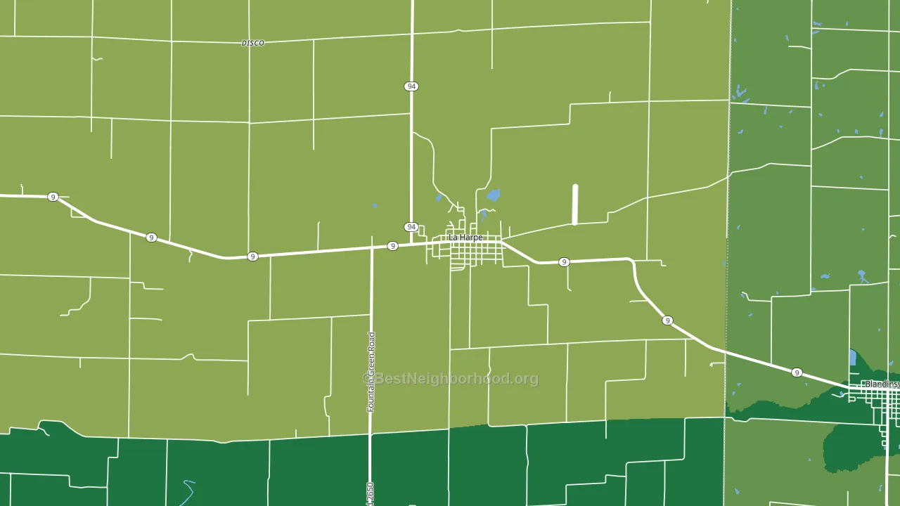 61450, IL block-group voter-turnout map