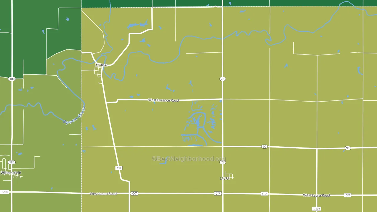 61451, IL block-group voter-turnout map