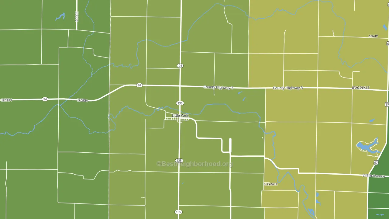 61453, IL block-group voter-turnout map