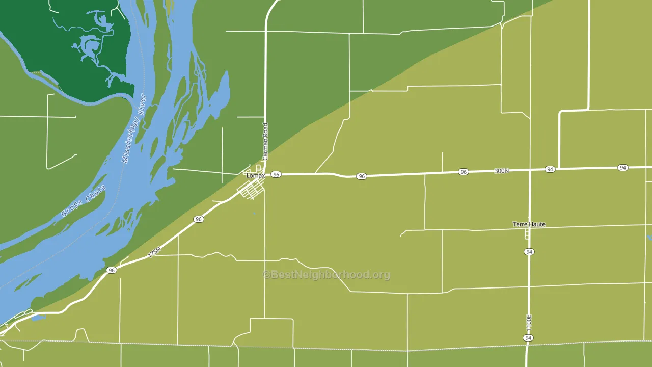 61454, IL block-group voter-turnout map