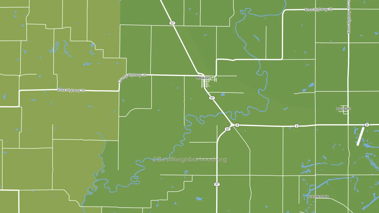 61458, IL block-group voter-turnout map
