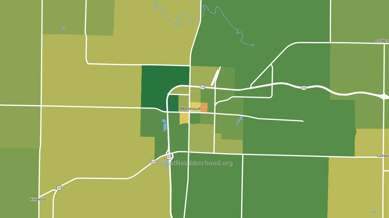 61462, IL block-group voter-turnout map