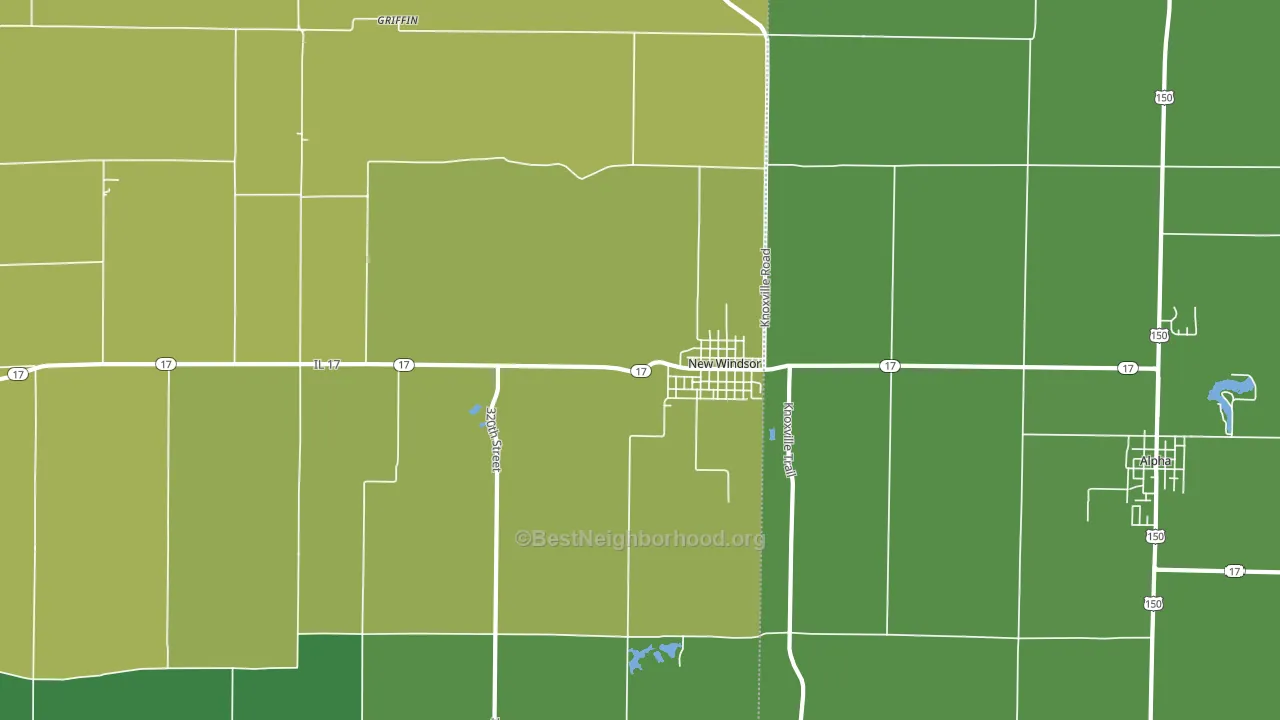 61465, IL block-group voter-turnout map