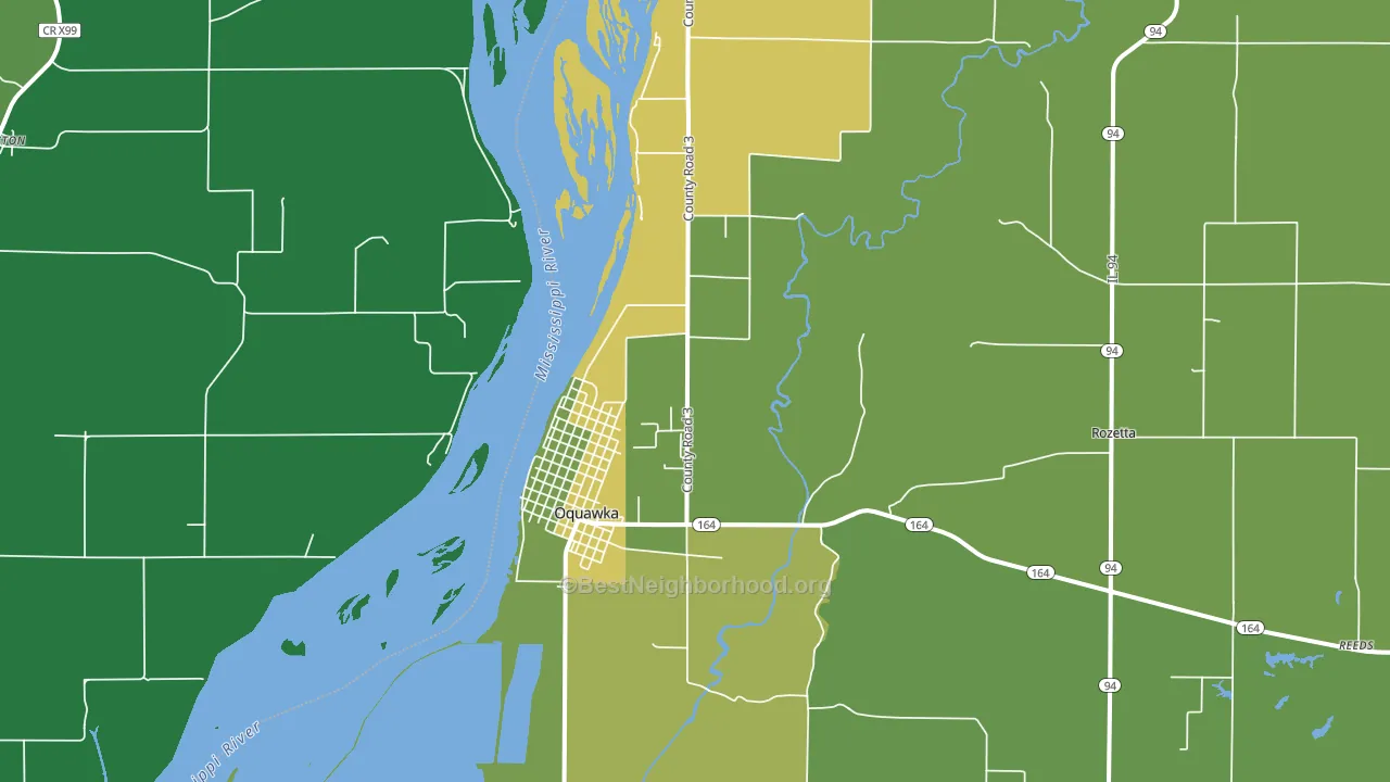 61469, IL block-group voter-turnout map