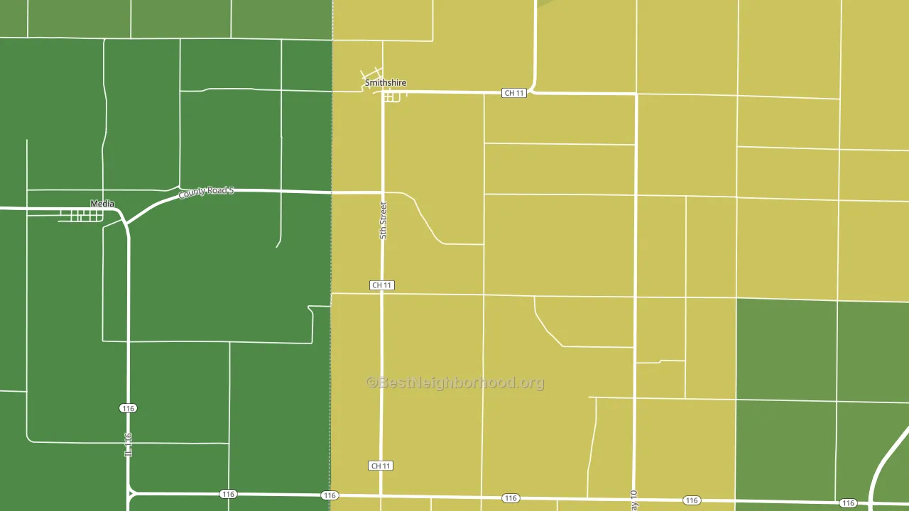 61478, IL block-group voter-turnout map