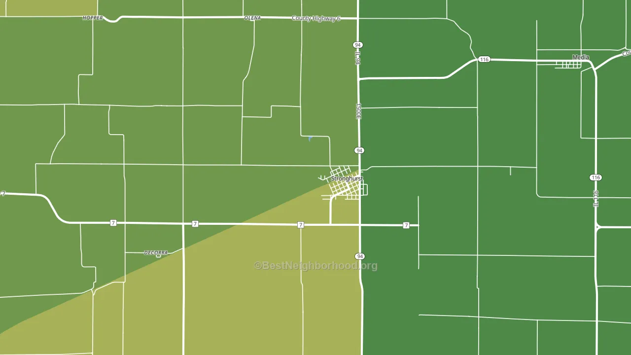 61480, IL block-group voter-turnout map