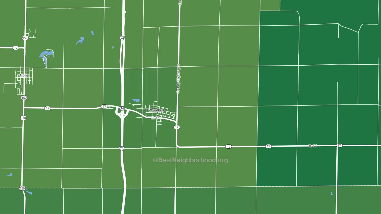 61490, IL block-group voter-turnout map