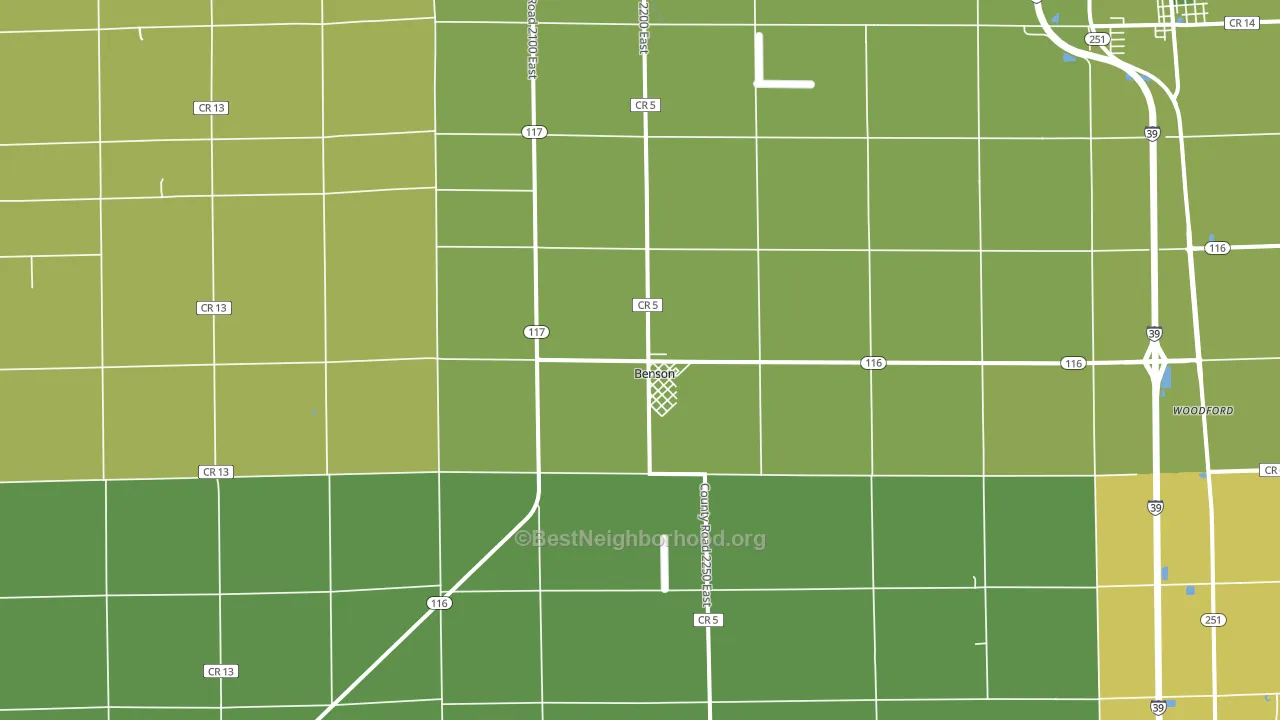 61516, IL block-group voter-turnout map