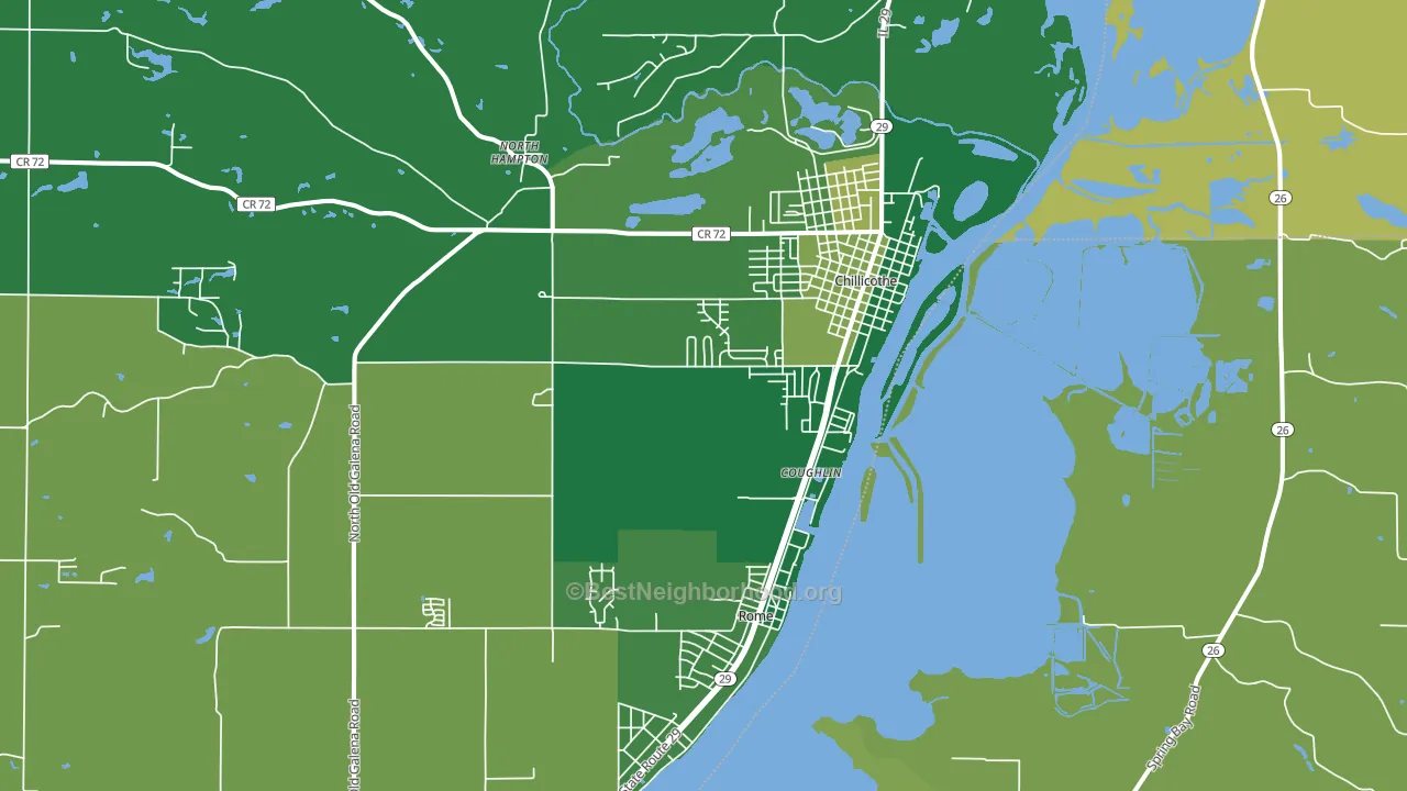 61523, IL block-group voter-turnout map