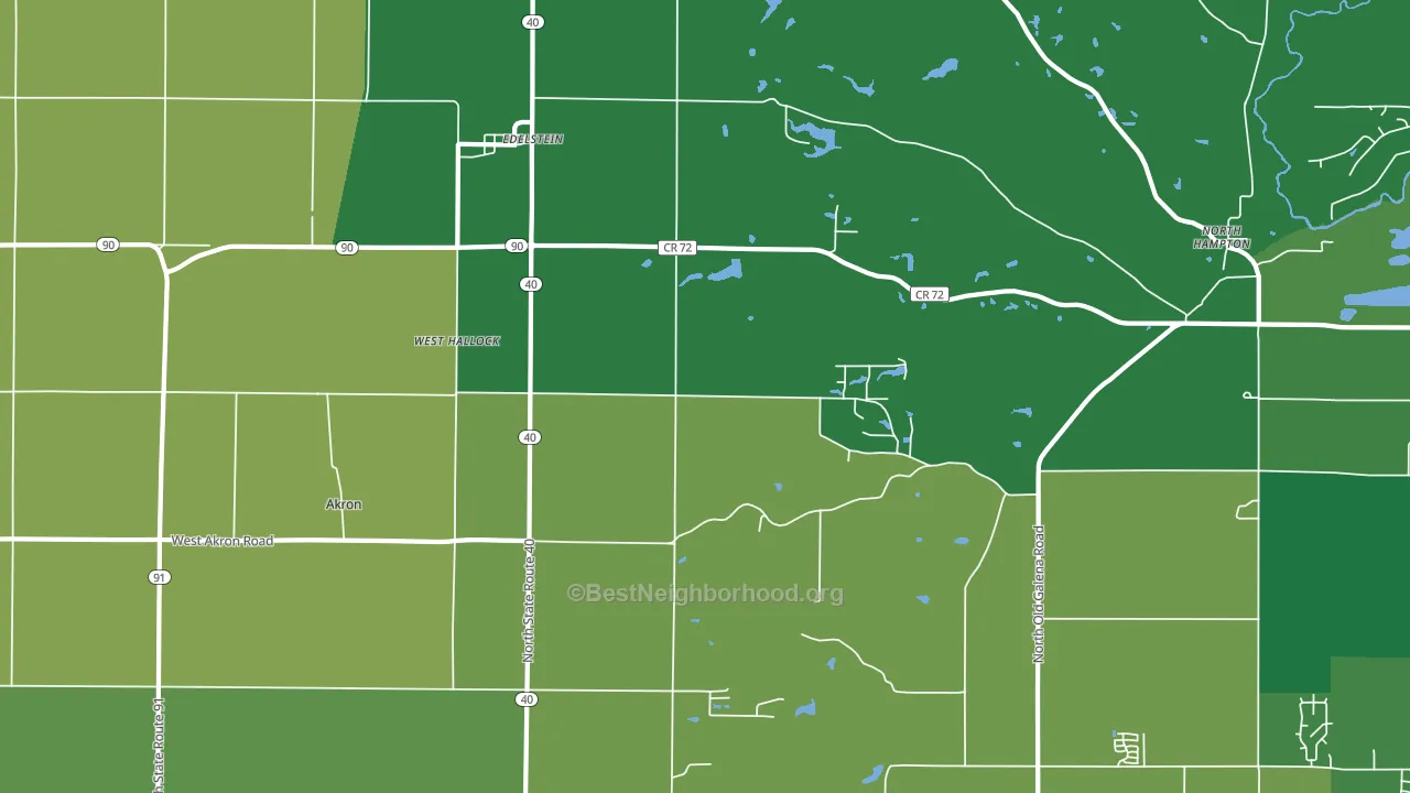 61526, IL block-group voter-turnout map