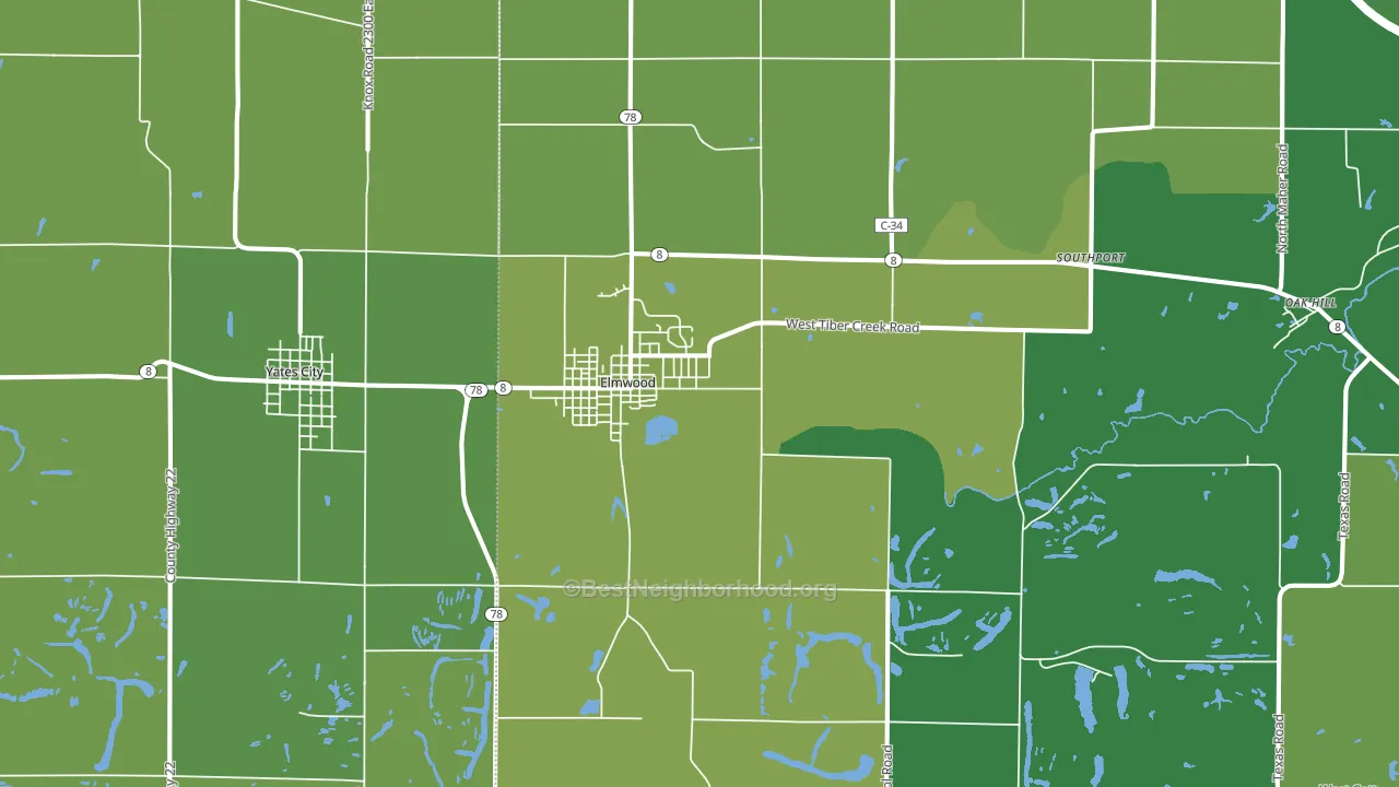 61529, IL block-group voter-turnout map