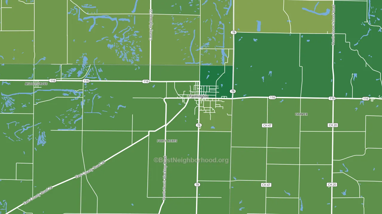 61531, IL block-group voter-turnout map