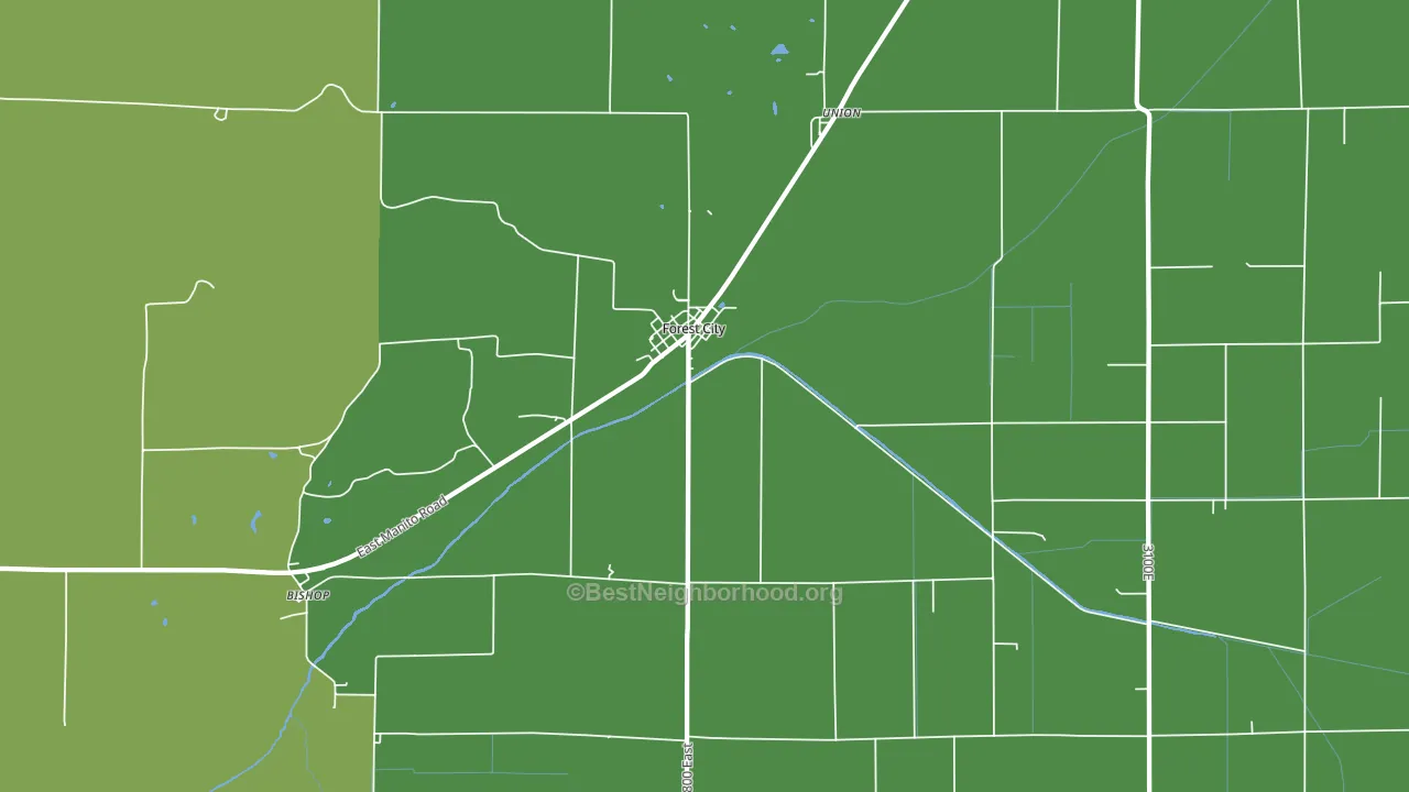 61532, IL block-group voter-turnout map