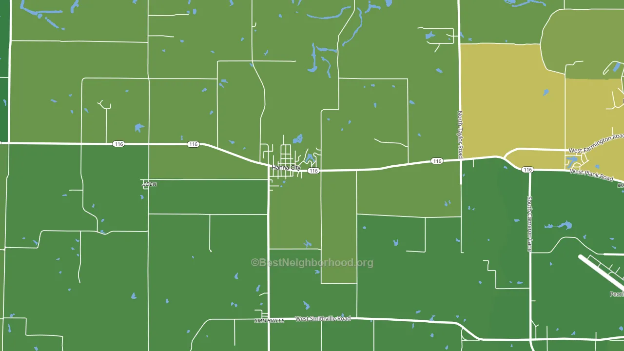 61536, IL block-group voter-turnout map