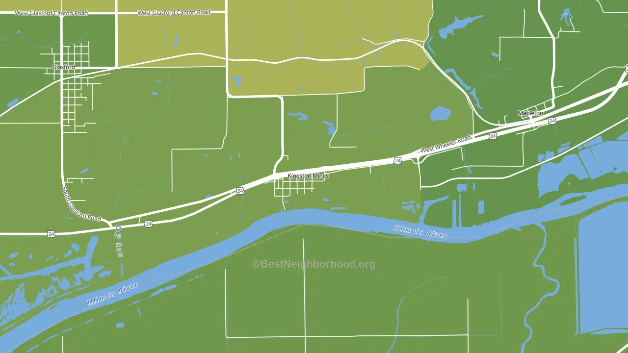 61539, IL block-group voter-turnout map