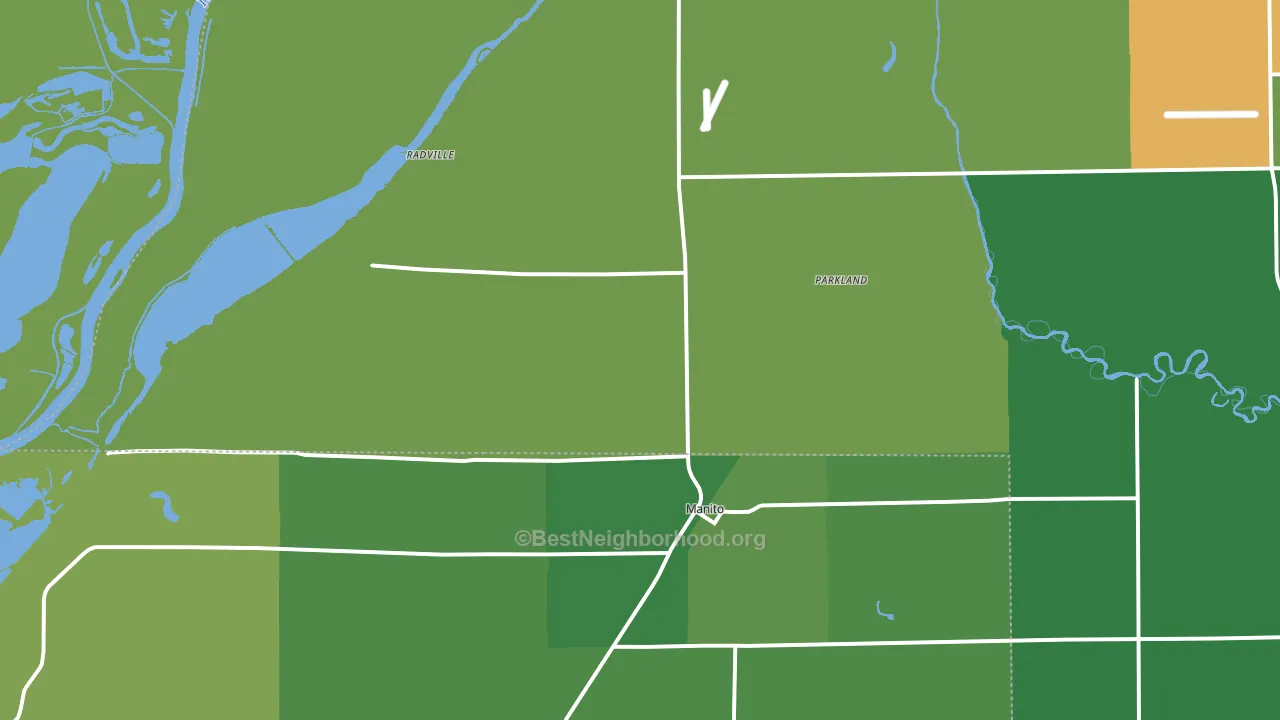 61546, IL block-group voter-turnout map