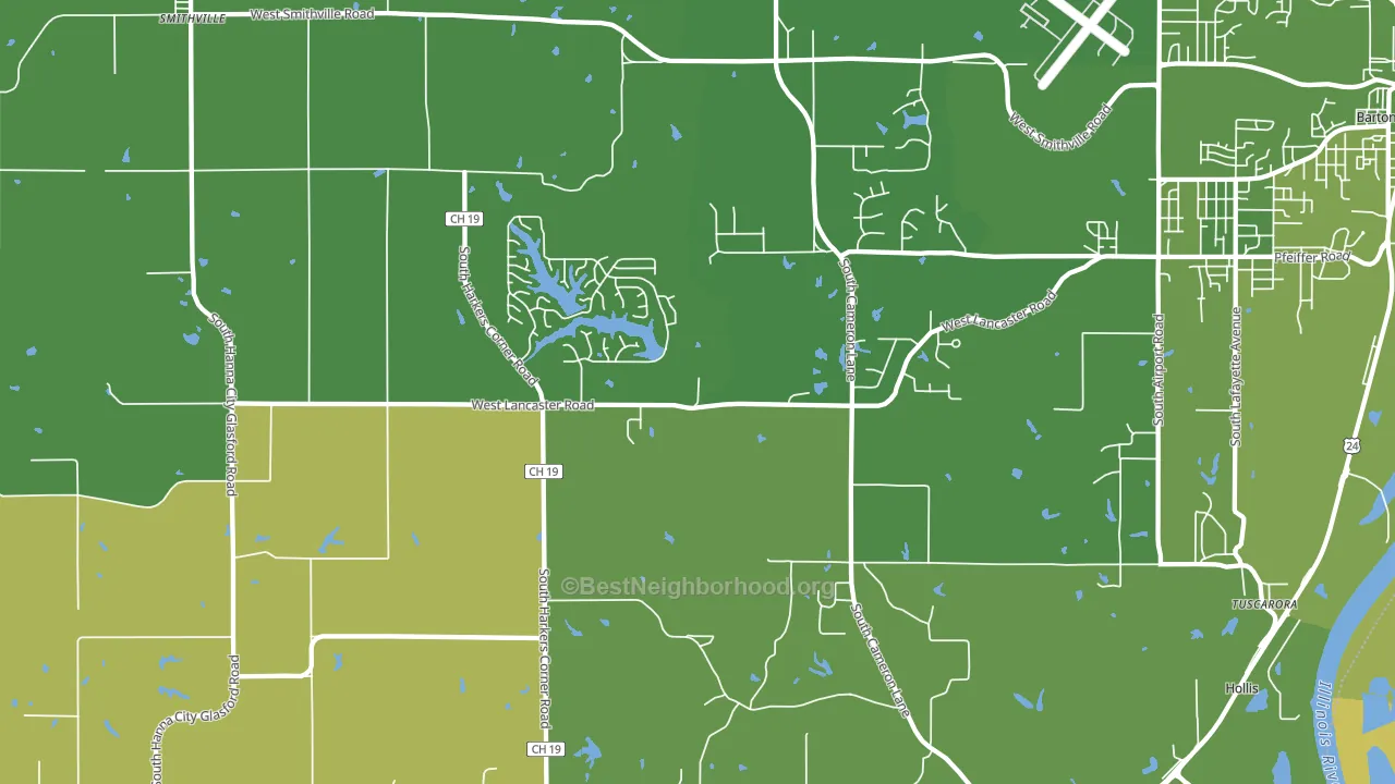 61547, IL block-group voter-turnout map