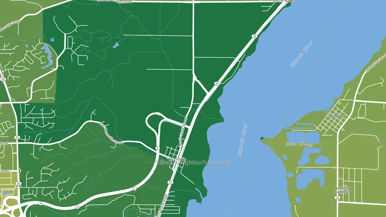 61552, IL block-group voter-turnout map