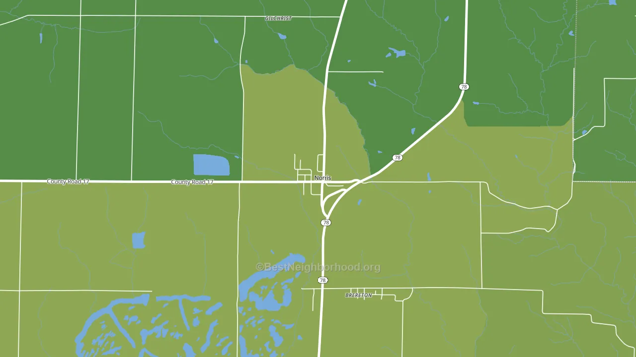 61553, IL block-group voter-turnout map