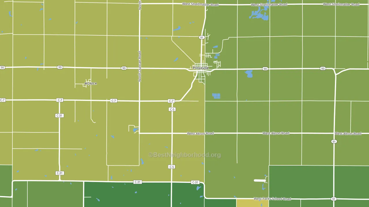 61559, IL block-group voter-turnout map