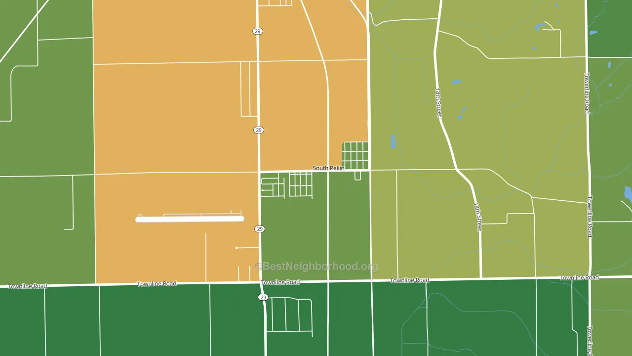61564, IL block-group voter-turnout map