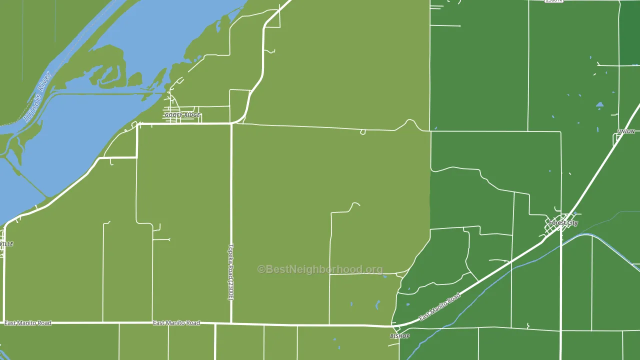 61567, IL block-group voter-turnout map