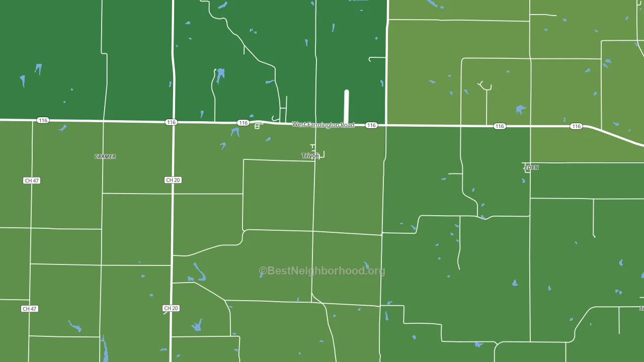 61569, IL block-group voter-turnout map