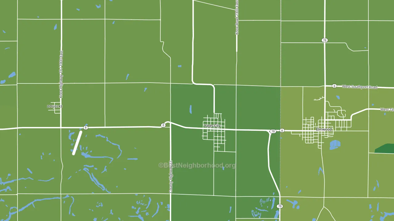 61572, IL block-group voter-turnout map
