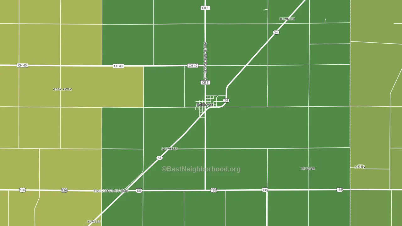 61724, IL block-group voter-turnout map