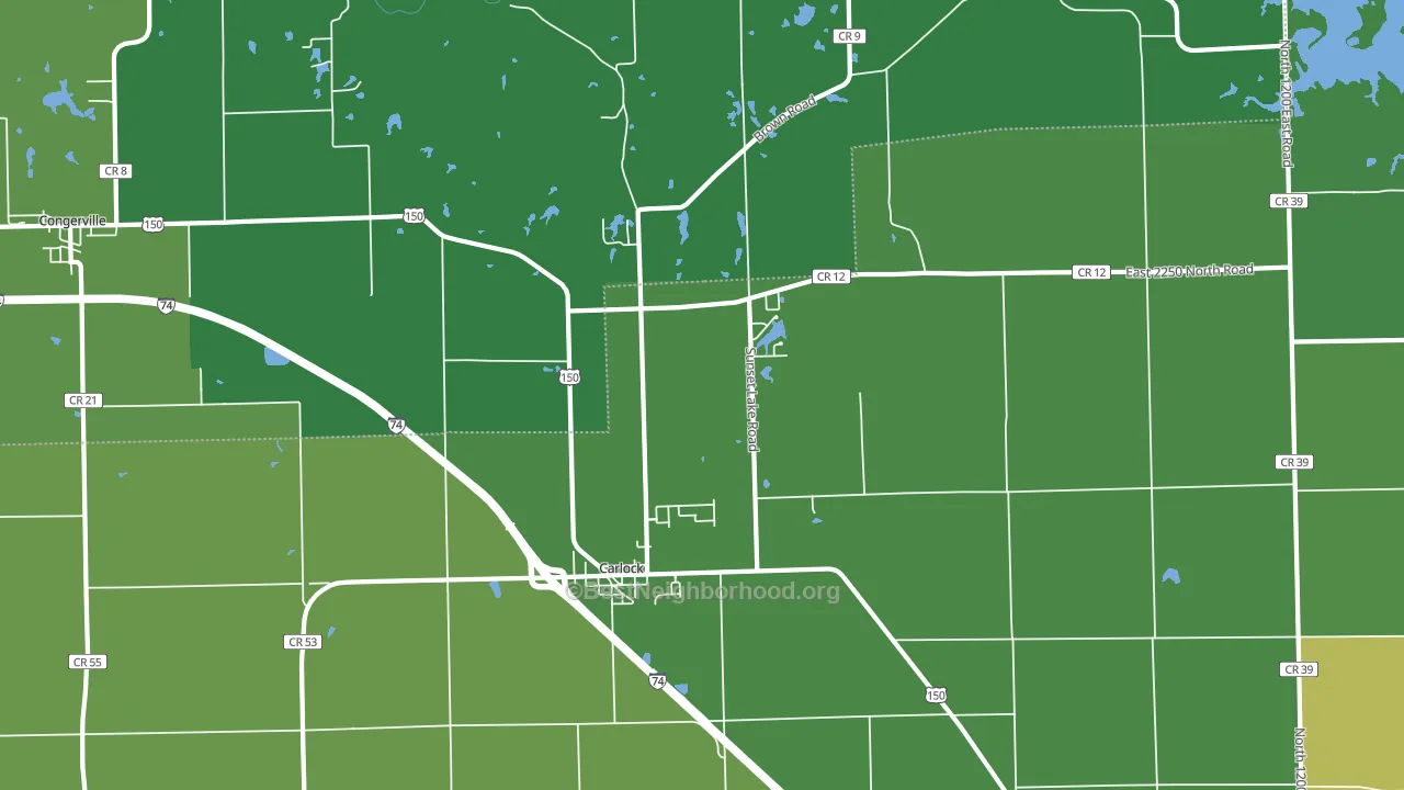 61725, IL block-group voter-turnout map