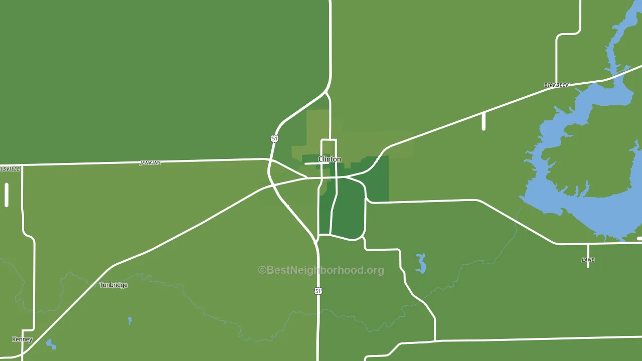 61727, IL block-group voter-turnout map