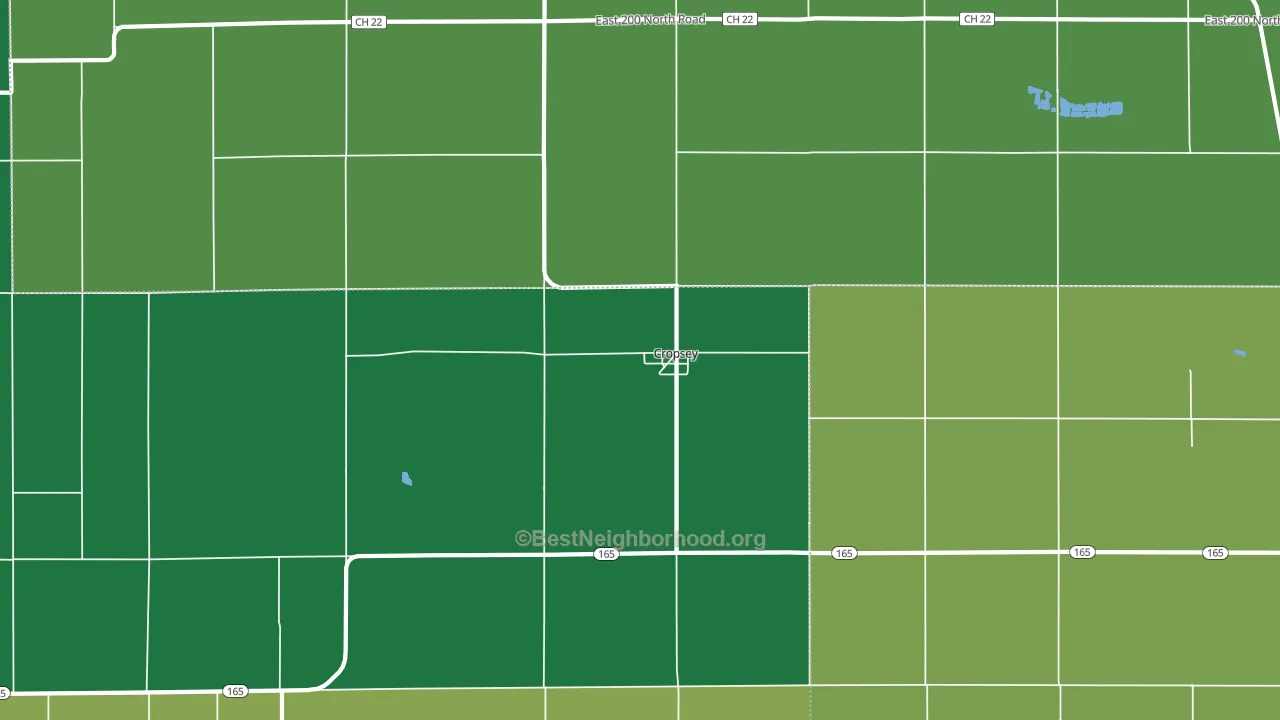 61731, IL block-group voter-turnout map